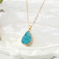 Gold and Silver Tone Druzy Style Pendant Necklaces in Eight Designs view 10