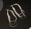 Long Silver Hoops