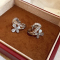 Butterfly and Curved Crystal Ear Clips in Four Designs view 9