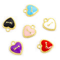 Enamel-Look Heart Alloy Charms in 6 Styles for Jewelry Crafts view 5