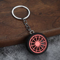Wheel Rim Keychain With Black Tire and Five Color Styles view 7