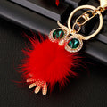 Jeweled Owl Plush Pom Pom Keychains and Braided Wrist Loops in Eleven Options view 9