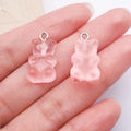 Pink Resin Flower Strawberry Mushroom Donut Charm Pendants for DIY Bracelet Necklace