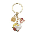 Gold Tone Mother's Day Rose and Message Charm Keychain view 5