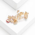 Enamel Squirrel Grape Vine Brooch Red Berries Leaves view 4