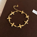 Gold Tone Charm Link Bracelets Hearts Shells Butterflies view 10
