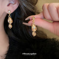 Champagne Crystal Floral Drop Necklace Set With Matching Earrings view 4