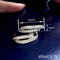 Silver Tone Crystal Double Curve Stud Earrings Polished Statement Fashion Jewelry view 4