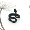 Painted Snake Wrap Adjustable Open Rings in Five Matte Colors view 5