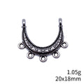 Five Loop Crescent Metal Earring Connectors for Jewelry Making view 3