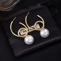 Five Gold and Silver Pearl Look Hoop and Drop Earring Designs view 8