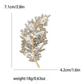 Crystal Leaf Brooch Rhinestone Marquise Ten Color Styles view 8