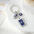 Blue Evil Eye Heart, Hamsa and Eye Metal Keychains view 6