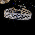 Silver Rhinestone Necklace Earring Sets Crystal Bracelets view 11