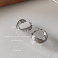 Silver Tone Multi Wire Wrapped Round Hoop Earrings For Women view 1