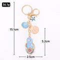 Rhinestone Flip Flop Beach Keychain Shell Starfish Charms view 4
