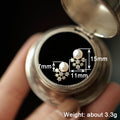 Gold Tone Pearl Bead And Clear Floral Cluster Stud Earrings view 4