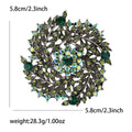 Spiral Crystal Wreath Brooch in Four Jewel Tone Colors view 5