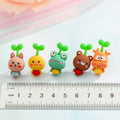 Sprout Topped Cartoon Animal Stud Earrings in Five Pair Designs view 2