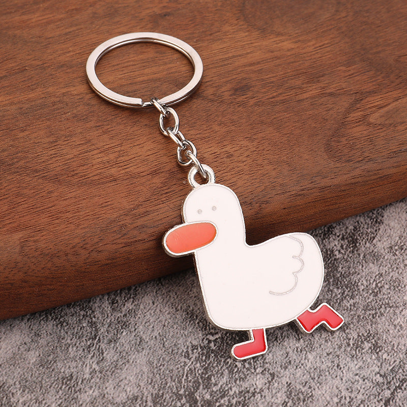 Cute Yellow Duck Alloy Keychain Bag Charm