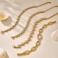 Zircon Tennis Bracelets Leaf Flower Halo Link Styles view 3