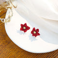 Eight Color Layered Petal Flower Small Stud Earrings view 2