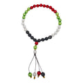 Red Green Clear And Black Faceted Acrylic Tasbih Prayer Beads view 5