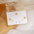 Three Geometric Three Pair Delicate Stud Earring Card Sets view 6