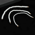 Faux Pearl Beaded Bracelet Silver-Tone Gold-Tone Clasp Three Sizes view 1