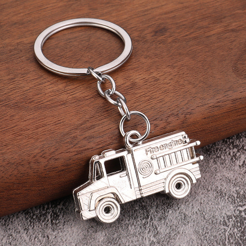 Large Truck Metal Keychain Vehicle Pendant for Car Keys and Bags