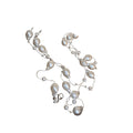 Silver Baroque Pearl Station Long Multi Layer Necklace view 5