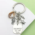 Starfish, Conch and Shell Charm Keychains in 16 Pictured Variations for Bags and Keys view 3