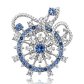 Crystal Ship Anchor Brooch in Blue or Pink Colorways view 5