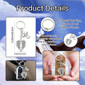 Silver Tone Angel And Heart-Shaped Wing Charm Keychain, 2 Styles view 2