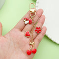 Rose, Blossom and Flower Charm Keychains Featuring Red Cherry Across 21 Variations view 1
