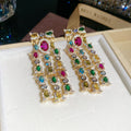 Multicolor Crystal Court Style Earrings Rings Bracelet view 11
