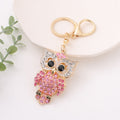 Rhinestone Owl Keychain Metal Cartoon Bird Bag Charm view 6