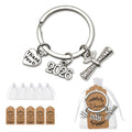 Silver Thank You Graduate Diploma Year Charm Keychain view 1