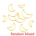 Open Crescent Moon Stainless Steel Charms in Two Finishes view 3