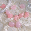 Pink Resin Geometric Stud Earrings Teardrop And Oval view 1