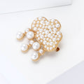 Cloud Rhinestone Brooch with Faux Pearl Drops Decorative Lapel Pin view 3