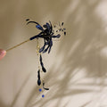 Red Or Blue Spider Lily Hair Stick With Long Petal Chain Tassels view 7