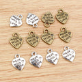 Made With Love Heart Alloy Charms in Two Finishes for Jewelry Making view 4