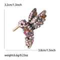 Antique Gold Rhinestone Hummingbird Brooch Four Colors view 9
