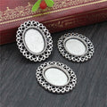 Vine Scroll Oval Pendant Settings in Two Antique Finishes view 3