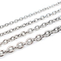 Fine Oval Link Jewelry Chain in Gold and Silver Tones view 2