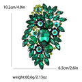 Large Crystal Leaf Cluster Brooch in Nine Colorways view 6