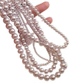 Soft Pink Pearl Bead Necklace Single And Layered Styles view 5