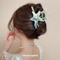 Mixed Floral Starfish Hair Claw And Pink Or Blue Duckbill Clips view 4