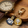 Father Day Dad Trophy Enamel Keychain Gold Lobster Clip view 4